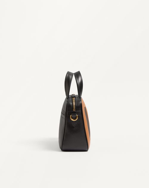 Valentino Garavani - Valentino Garavani Viva Superstar Nappa Handbag - Black/spice - Woman - Top Handle Bags